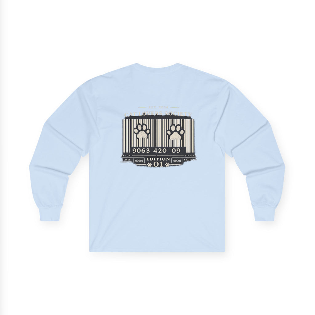 Cat Crew Long Sleeve Tee — Retro Punk Feline Portraits