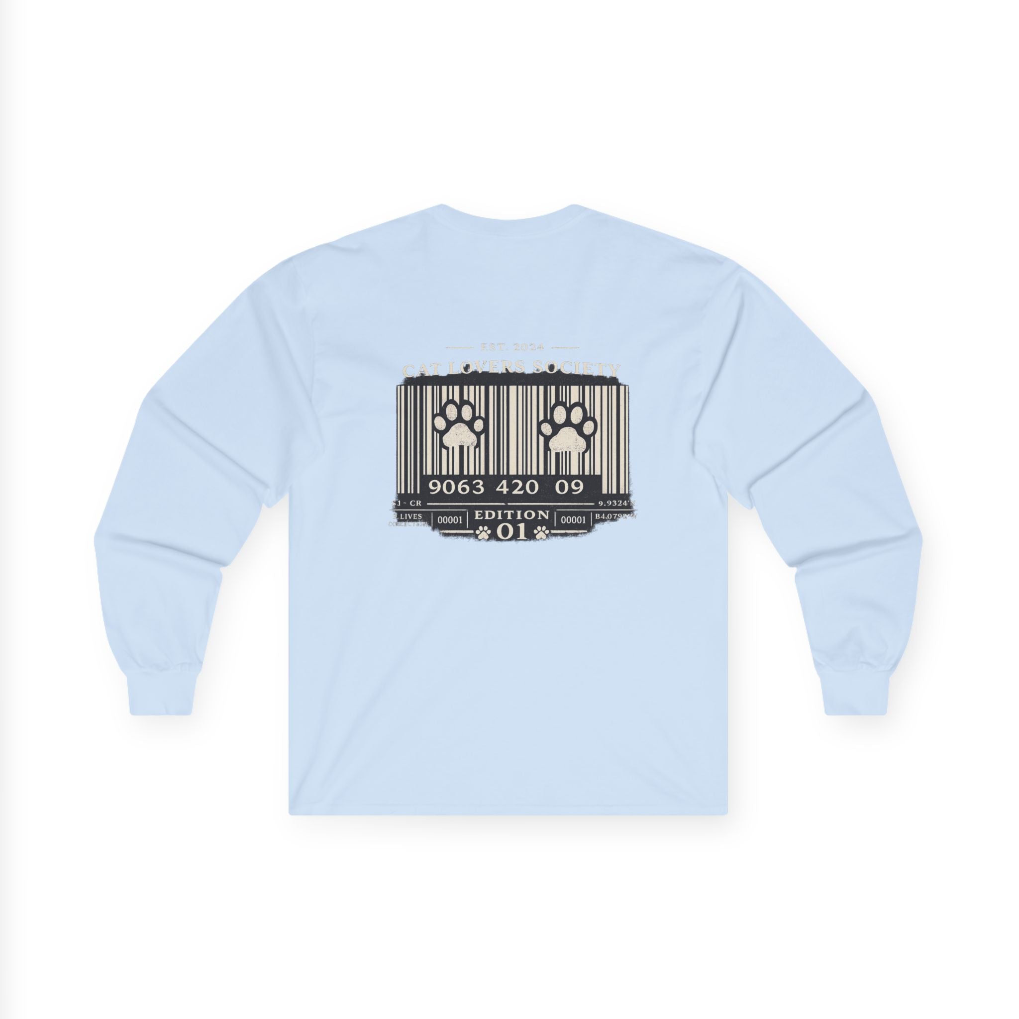 Cat Crew Long Sleeve Tee — Retro Punk Feline Portraits