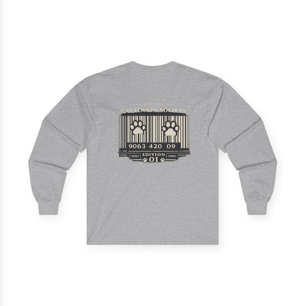 Cat Crew Long Sleeve Tee — Retro Punk Feline Portraits