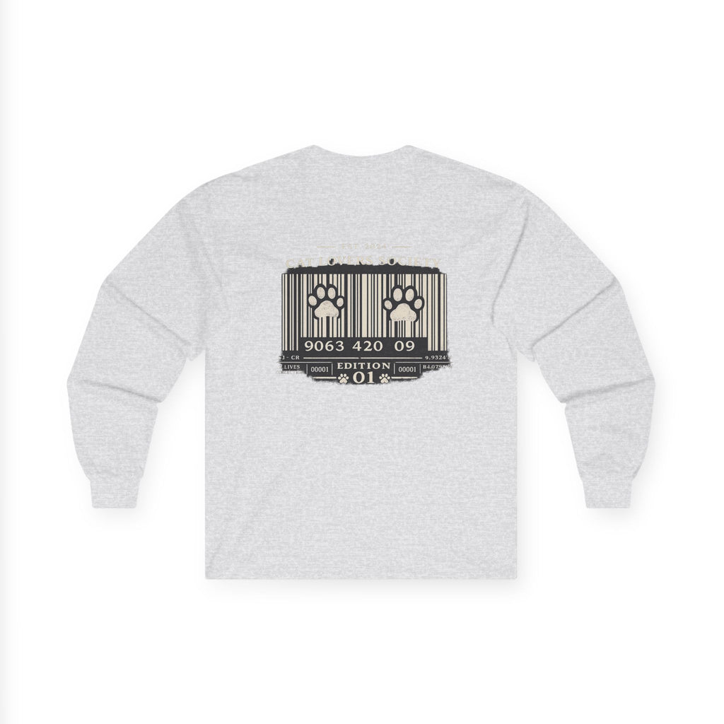 Cat Crew Long Sleeve Tee — Retro Punk Feline Portraits